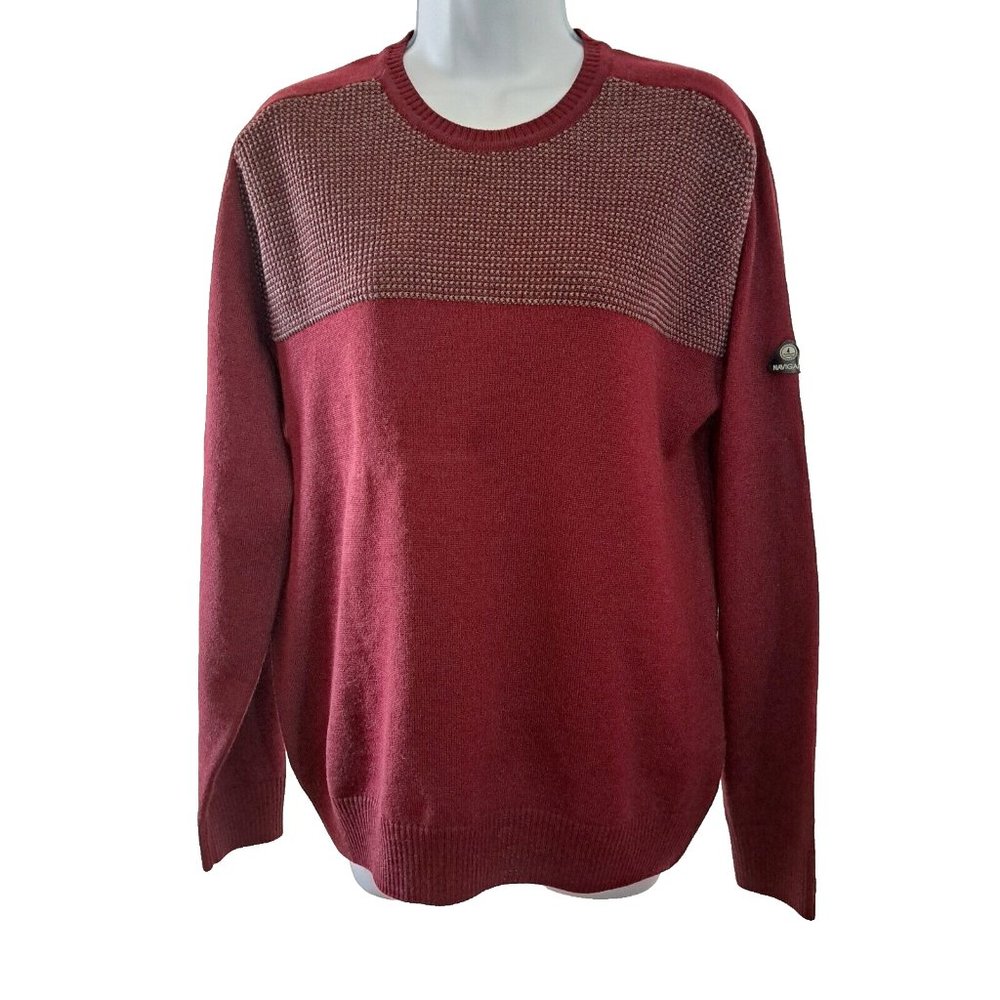 NAVIGARE Italy WOOL blend SWEATER Sz M Sublime quality & details LIKE NEW A GEM